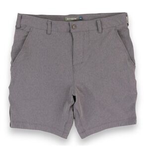 Kitsbow Shorts Mens 34 Gray 8" Athletic Performance Stretch Pockets USA